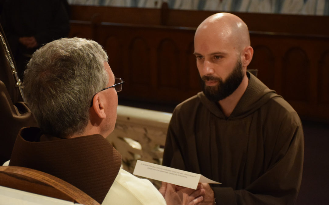 Three Friars Make Vows for Life